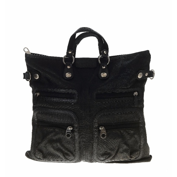 Hogan Tote Bag Coated Canvas Trend Media Black - Picture 3 of 11